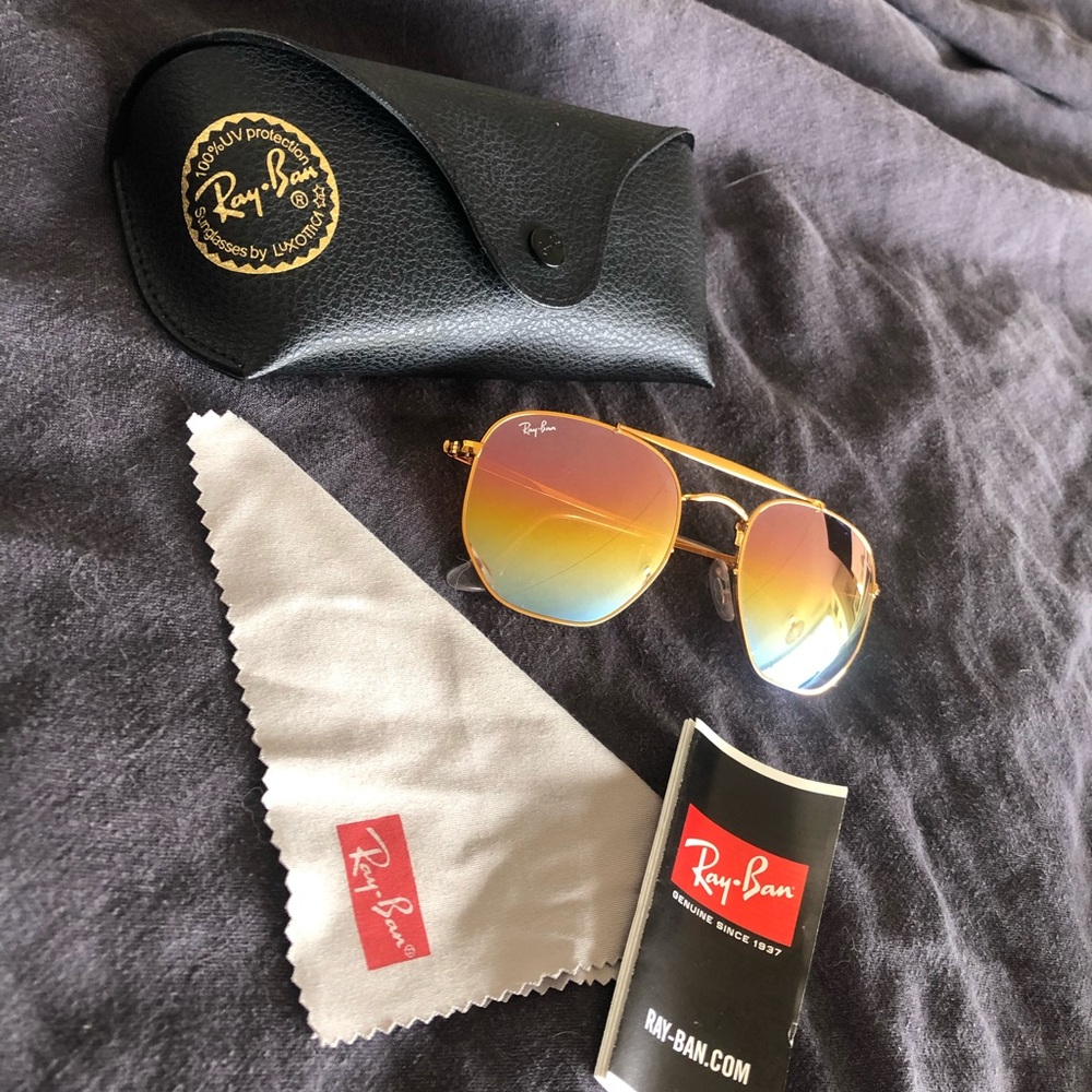 Ray-Ban Rainbow Flash Hexagonal Aviators